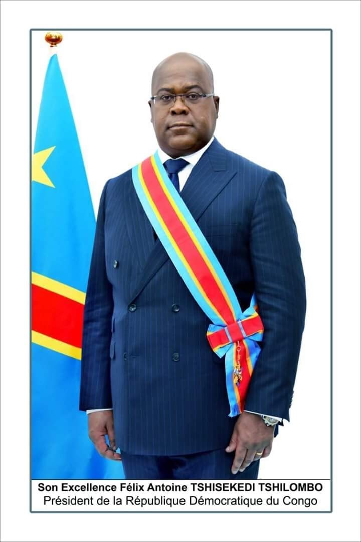Portrait de Félix-Antoine Tshisekedi Tshilombo, Président de la République démocratique du Congo